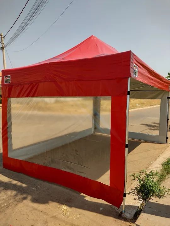 Tenda 4,5x3 com 3 laterais cristais só 1850,00 - Foto 2
