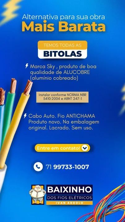 Fios e cabos elétricos direto da fábrica  - Foto 2
