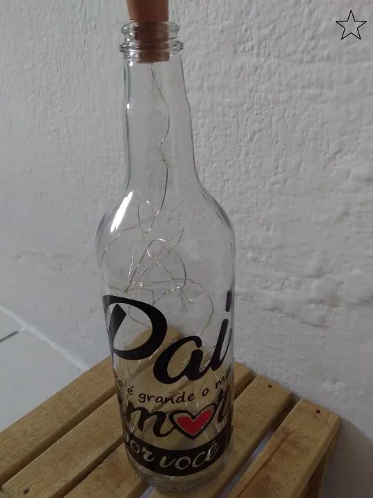 Presente em Todas as Ocasiões - Garrafa Luminária com LED - Foto 2