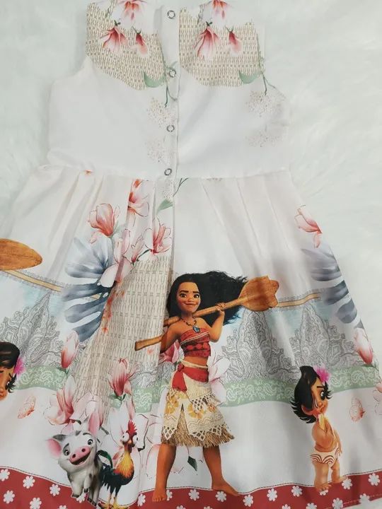 Vestido infantil temático Moana - Foto 3