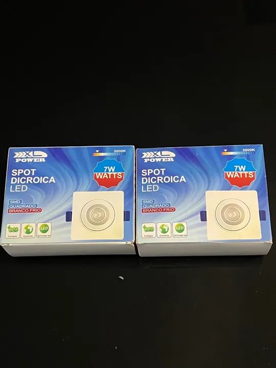 Kit 2 spot dicroica led branco frio 7w