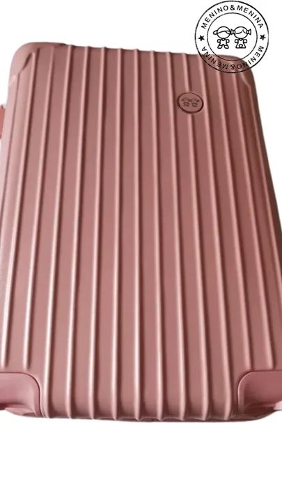 Conjunto Mala De Bordo 10kg  c/ Rodas 360° E Frasqueira - ROSA  - anti furto