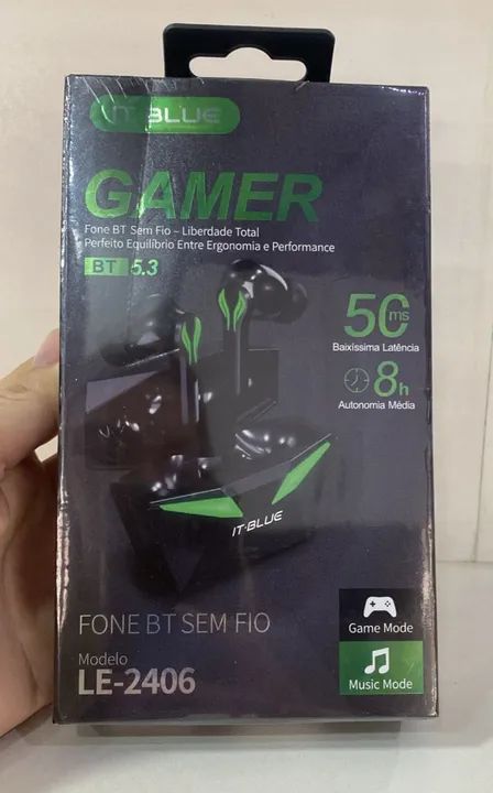 Fone de Ouvido Gamer Bluetooth - Design Elegante e Som Potente It Blue LE2406 Loja Coimbra - Foto 2