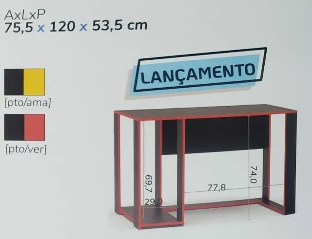 Mesa Gamer Nova  Super Promoção - Foto 3