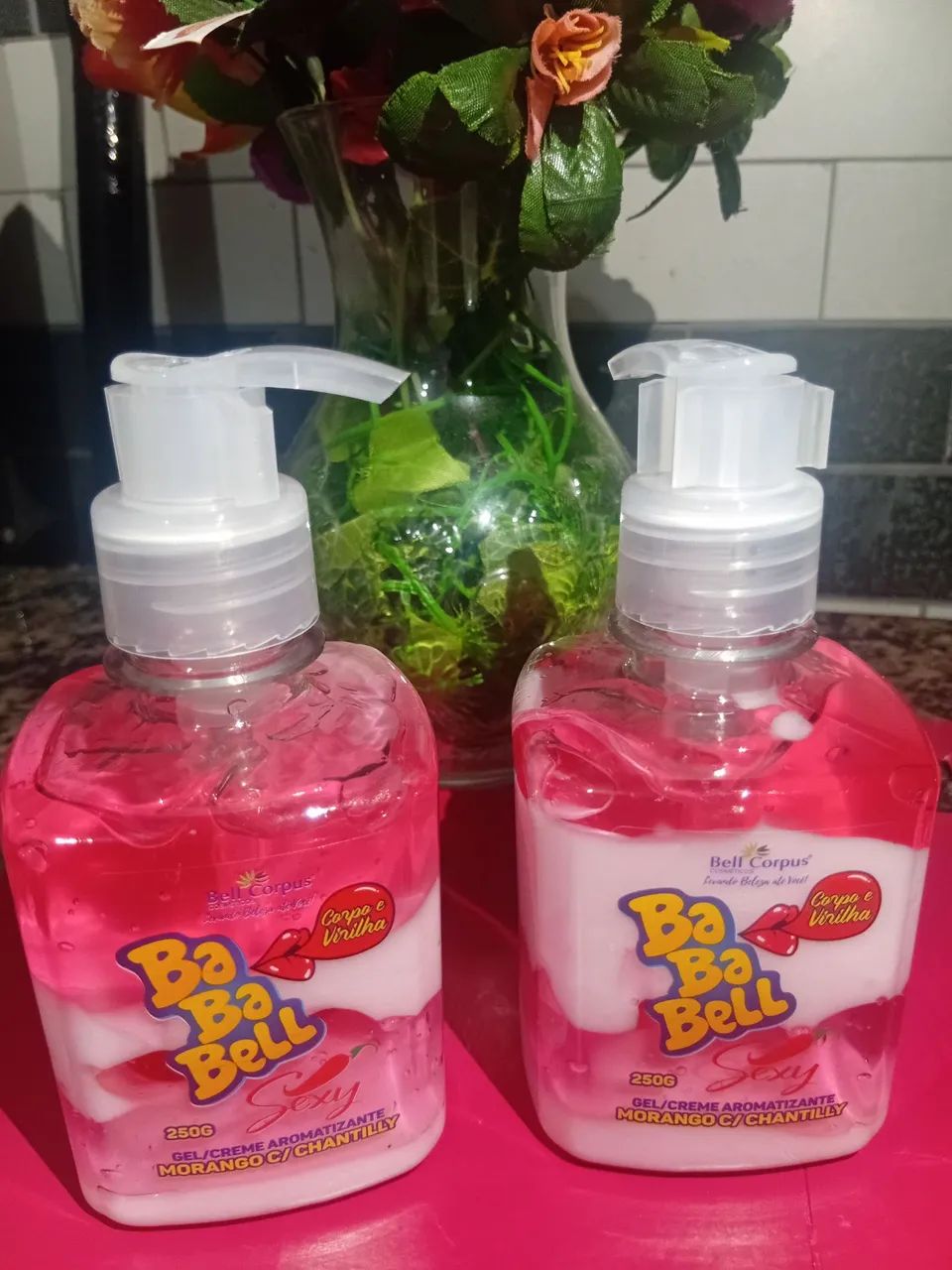Gel Creme Aromotizante Morango c/ Chantilly Baba Bell
