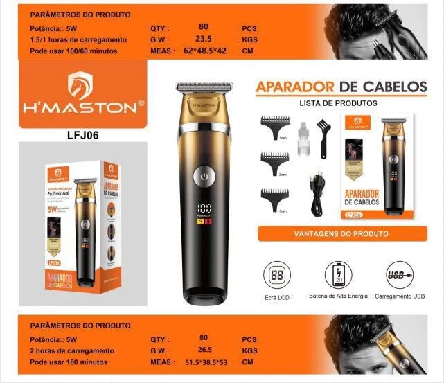 Aparador de Cabelos hmaston 2 em 1 máquina de cortar - Foto 2