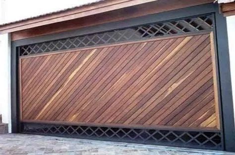 Portão Basculante 4.00x2.50 Madeira Maciça  - Foto 2