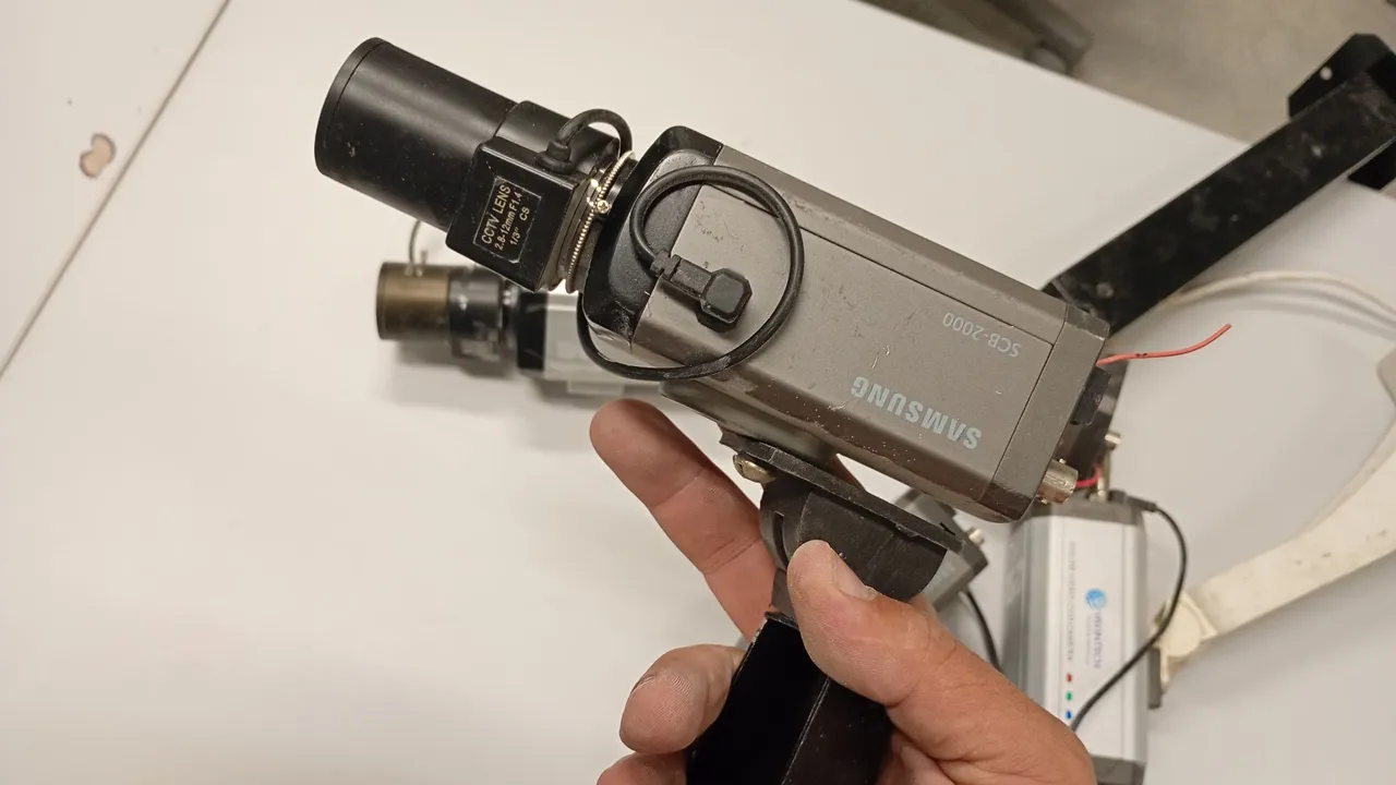 Câmera de segurança Samsung lente