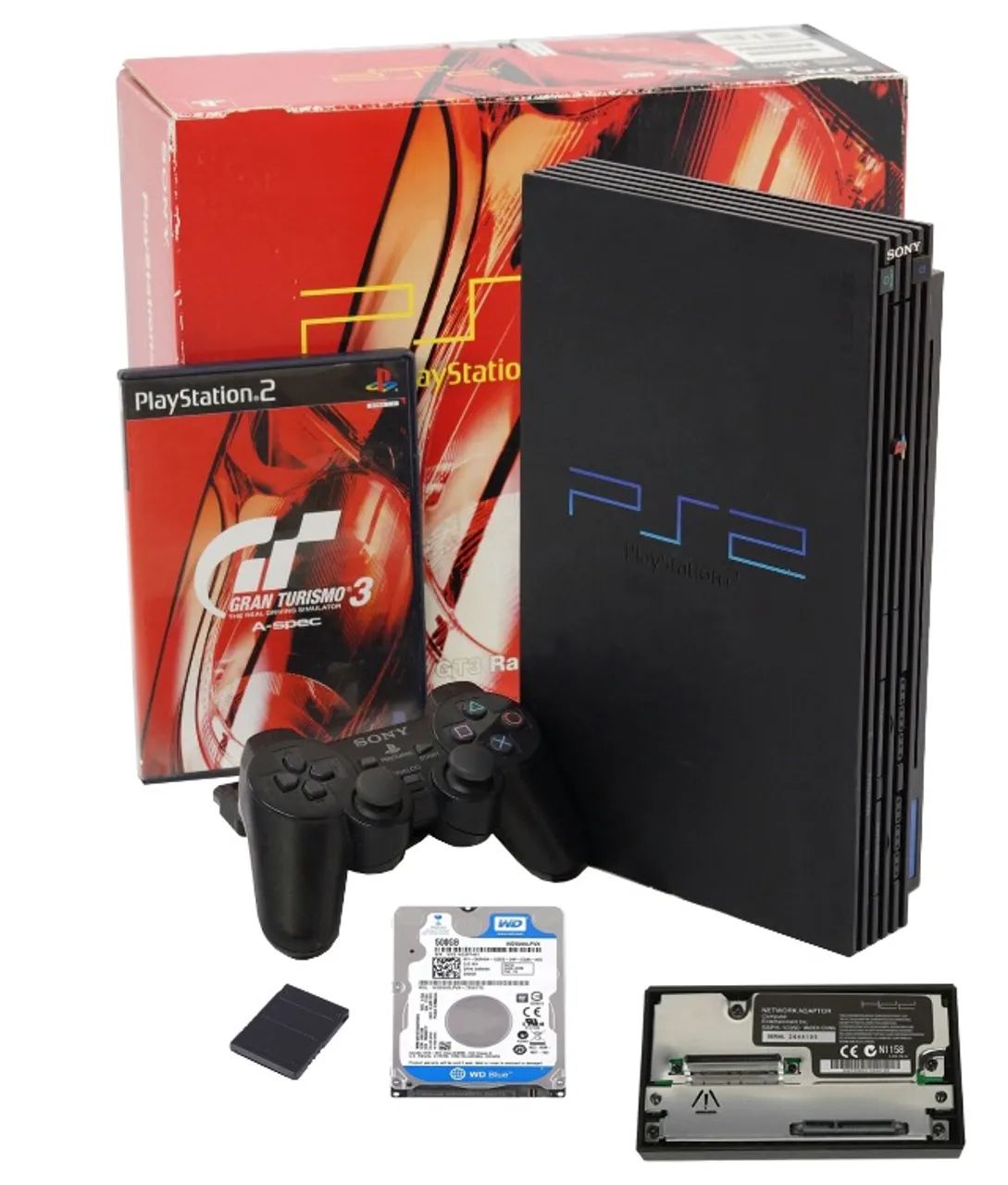 Playstation 2 Fat GT3 Play 2 Fat Ps2 Fat HD 500gbLotado, Ps2