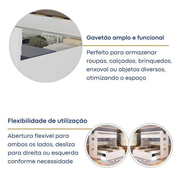 Beliche, beliche com cama de casal, beliche com gavetão  - Foto 5