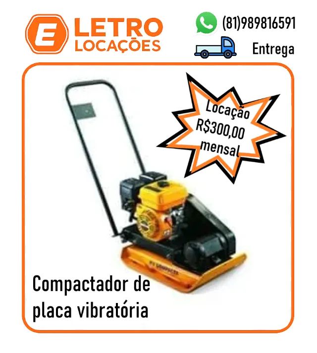 Compactador placa vibratória