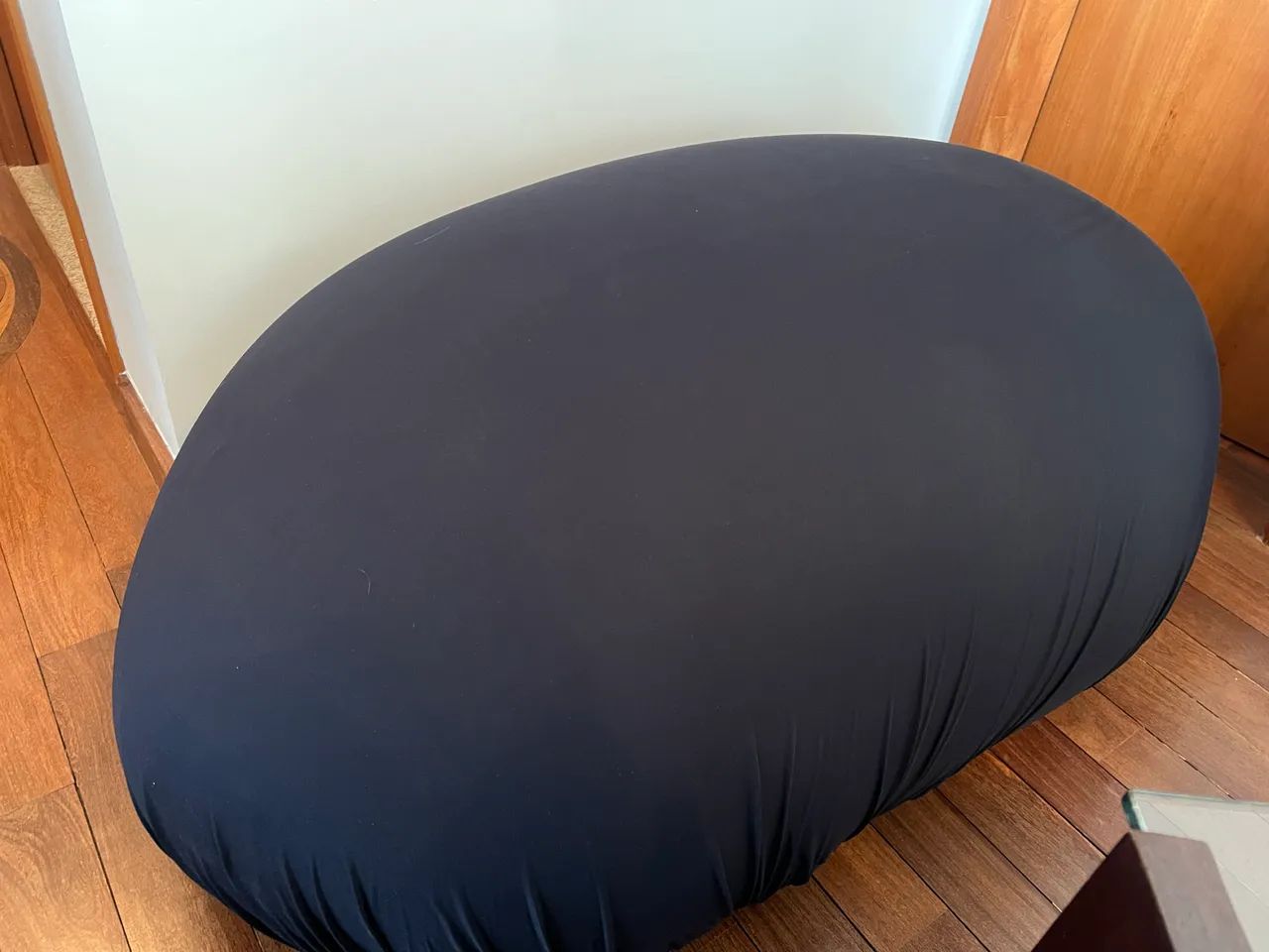 Puff malha sofá ergo - Preto (FOM)