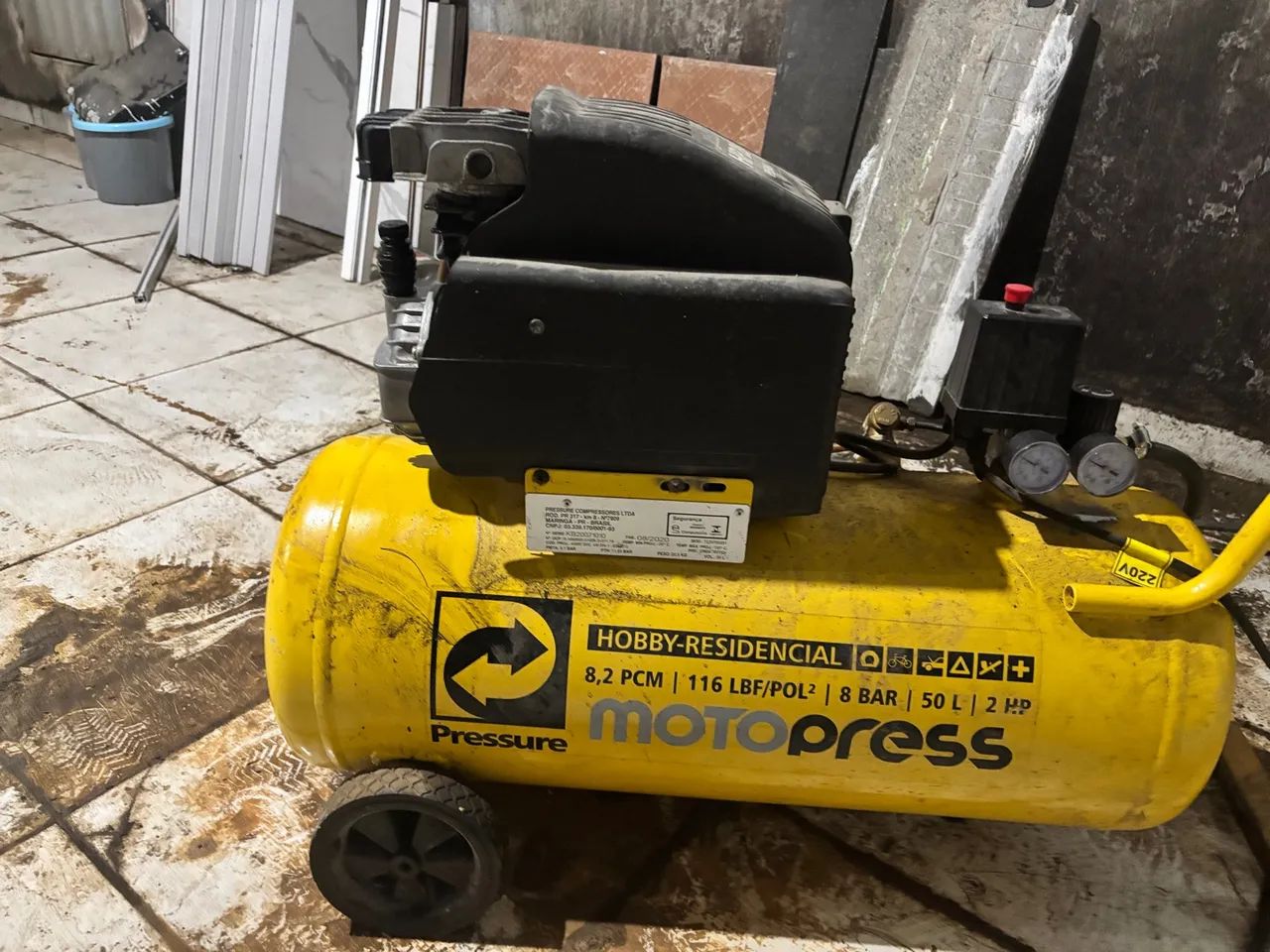 Compressor Motopress 2HP - 50L - 8 BAR - Foto 2
