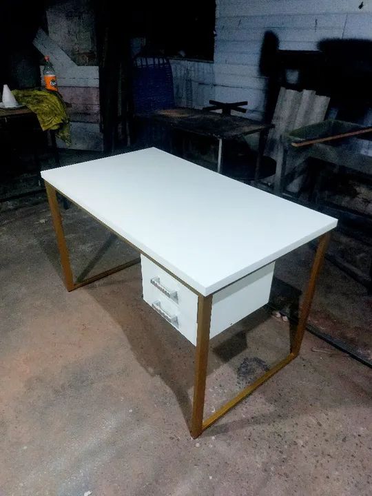Mesa de Escritório Moderna com Gaveta - Foto 4