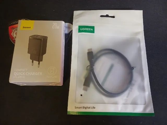 Carregador Turbo 20w Baseus + Cabo Ugreen 50cm Cor Preto - Foto 3