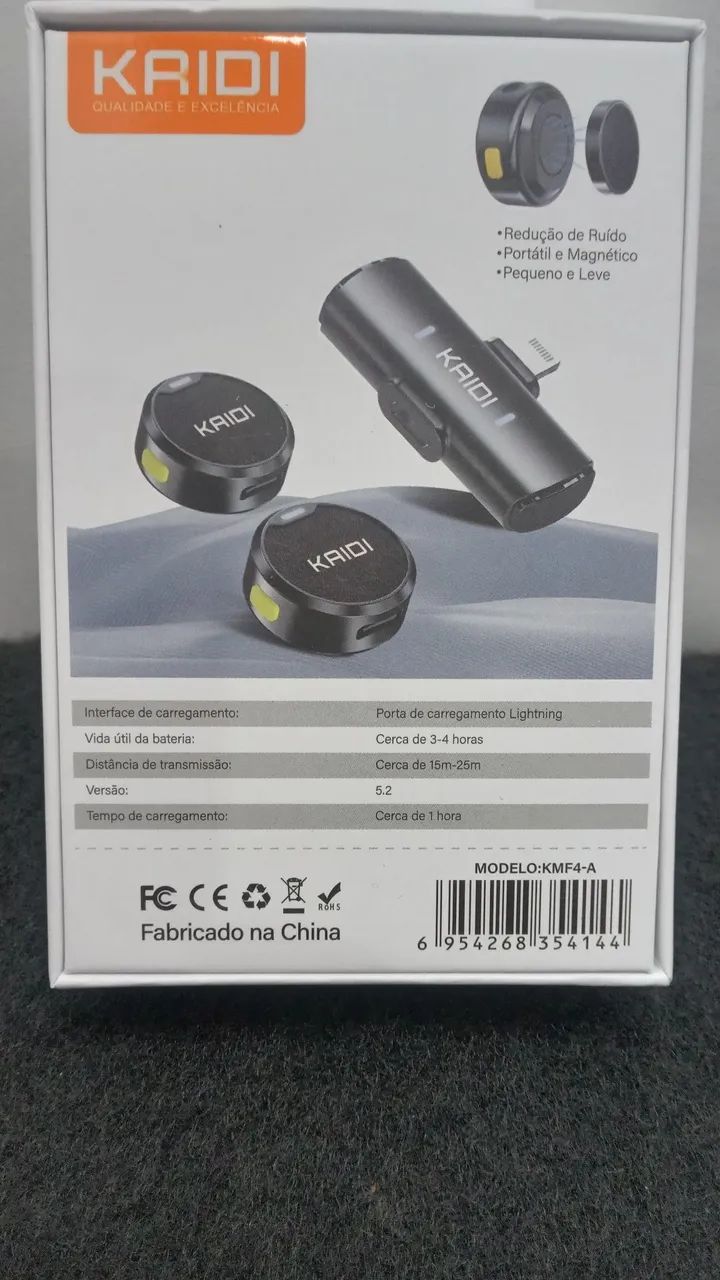 MICROFONE LAPELA DUPLO KAIDI KMF4-A LIGHTNING . * NOVO * - Foto 5