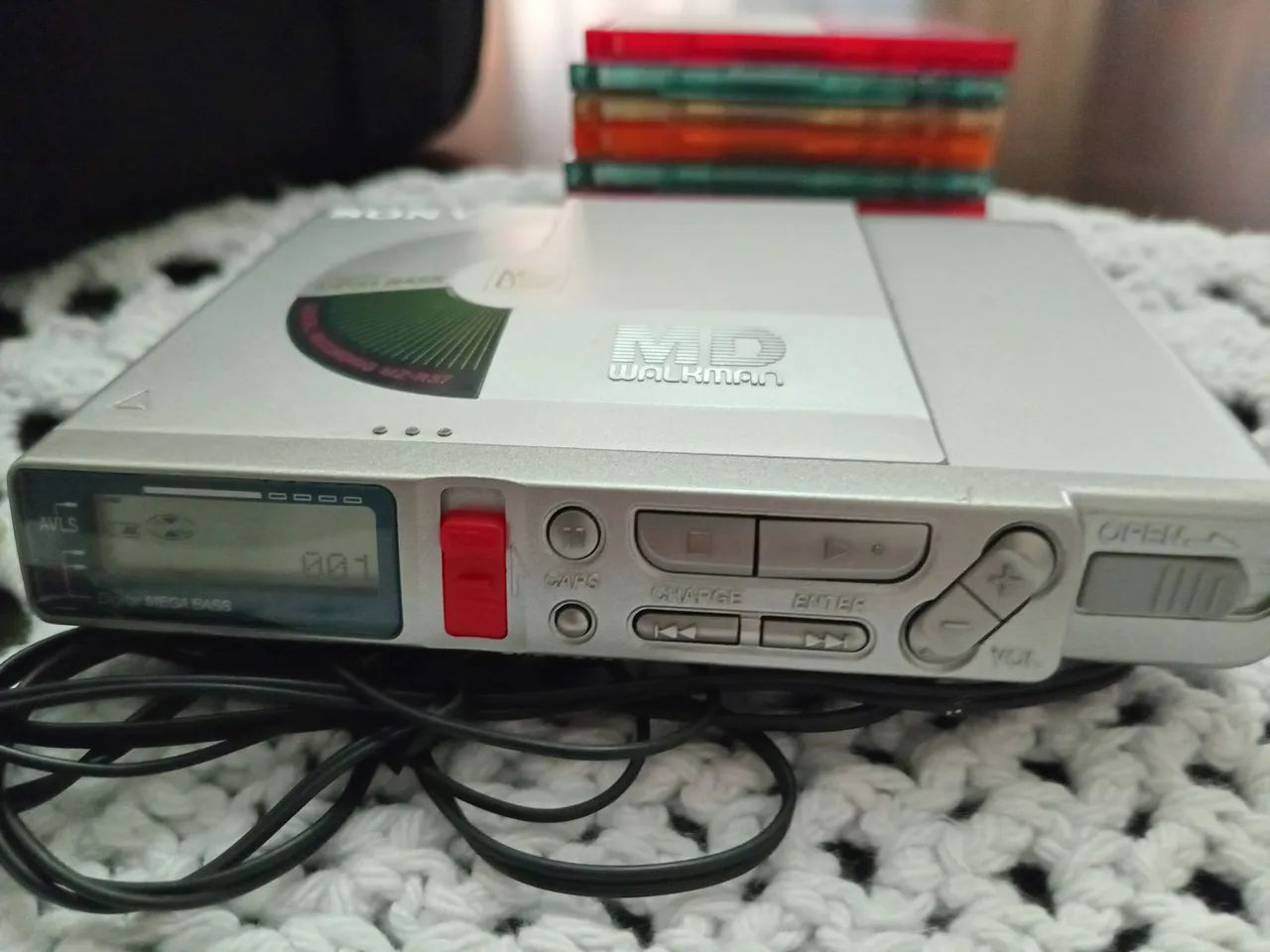 Mini Disc Player Sony MZ-R 37com Case e 7 mini disc lê descrição  - Foto 3