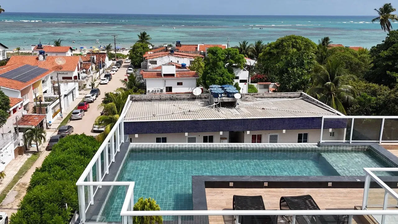 (NJ) Flat com 30m2 | Laser Completo | Vista para o mar | Pronto pra Morar | Carneiros - PE