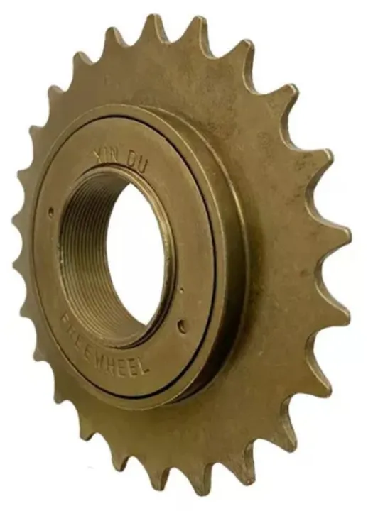 Catraca Roda Livre Bicicleta 24 Dentes<br>Esferada Dourada Bike