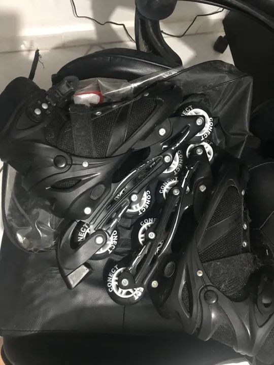 Patins mega compras Connect novo 4 rodas 