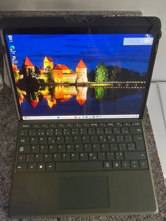 Microsoft surface pro x 8/256 com capa, teclado Illuminado e caneta