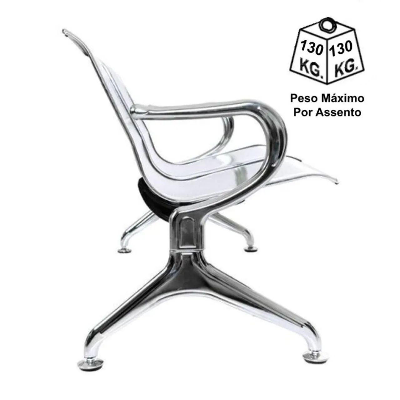 Cadeira para espera em aço - Foto 4