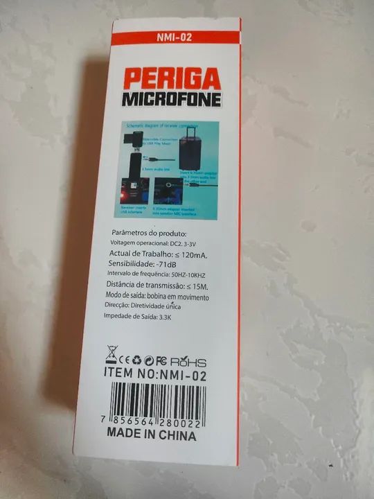 Microfone dinâmico sem fio UHF novo  - Foto 2
