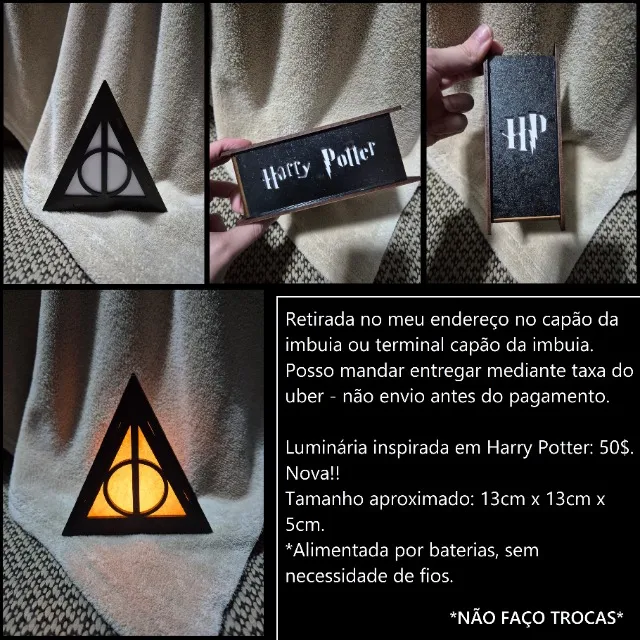 Luminária inspirada em Harry Potter nova