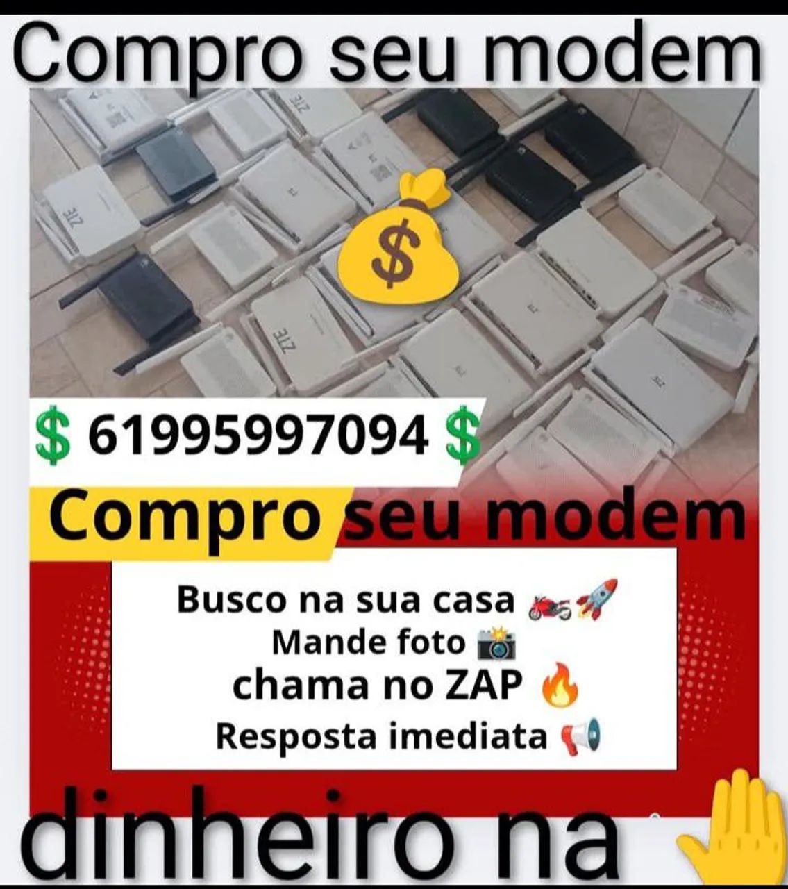 Modem parado vira grana 