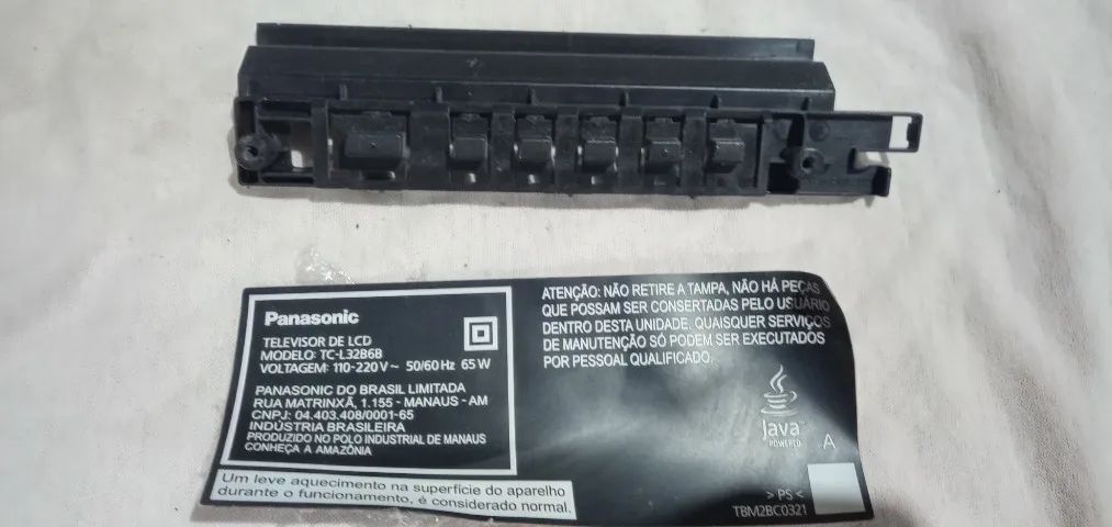Carenagem Inferior botões Original Panasonic TC-L32B6B - Moldura 