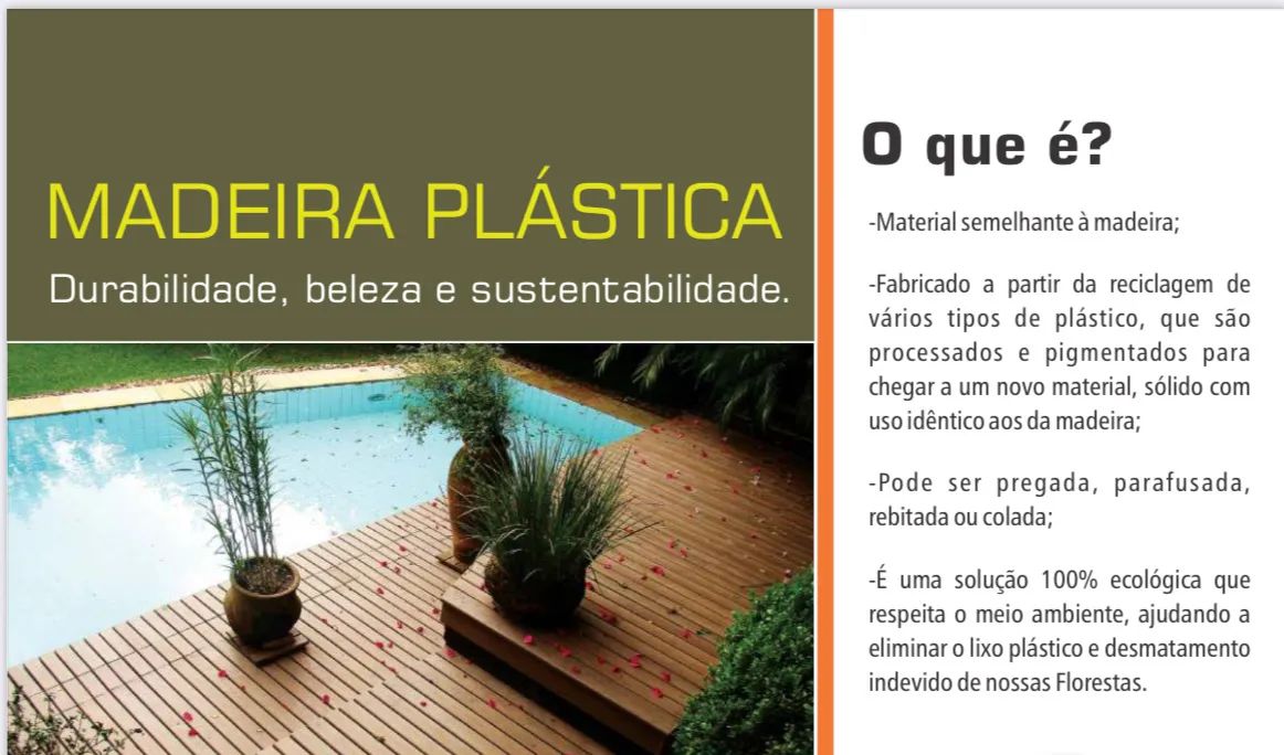 Madeira plastica Ecológica com 15 anos de durabilidade  - Foto 3