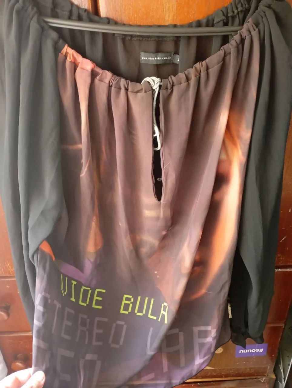 Blusa de Chiffon com Estampa víde bula - Foto 2