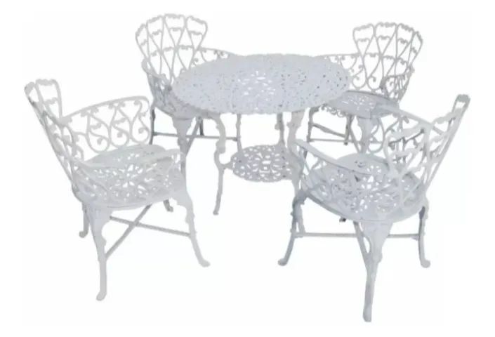 Jogo de cadeiras e mesa para jardim alumínio fundido  - Foto 2