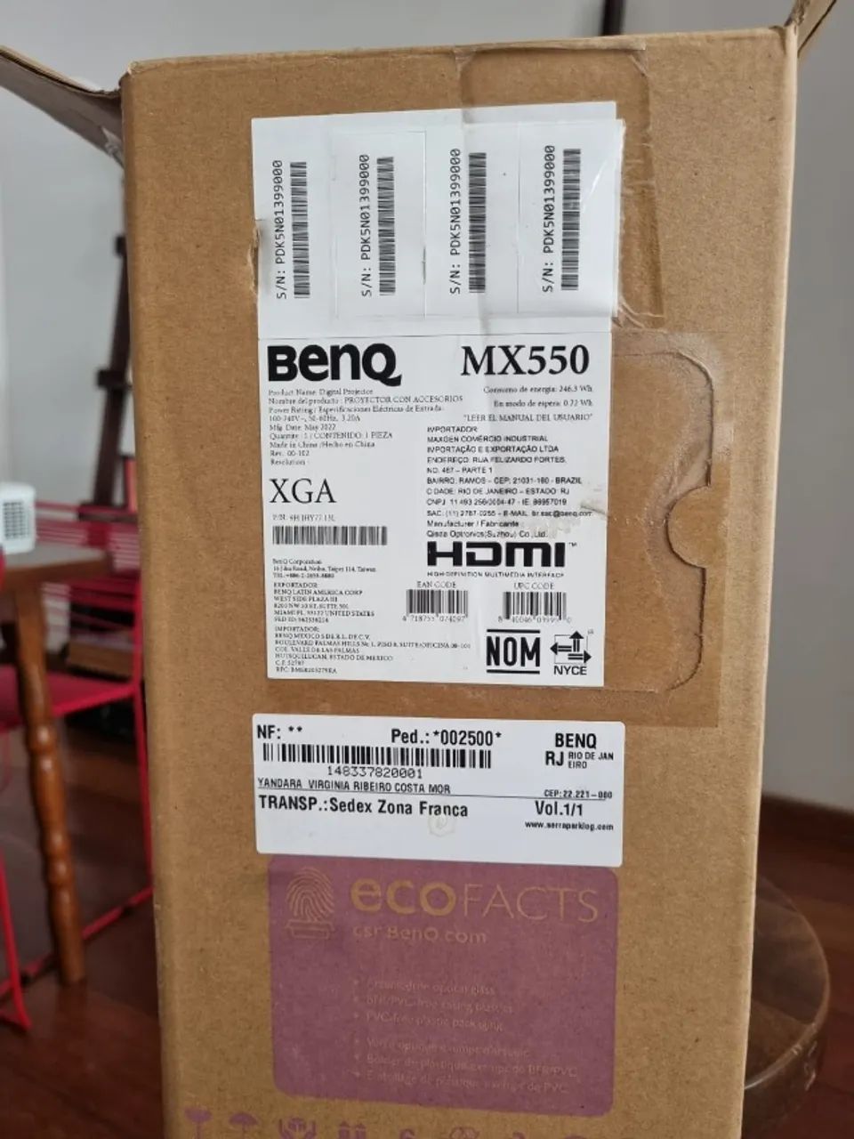 Projetor BenQ MX550 DLP/XGA/VGA 3600 Lumens BIVOLT- Branco - Foto 5