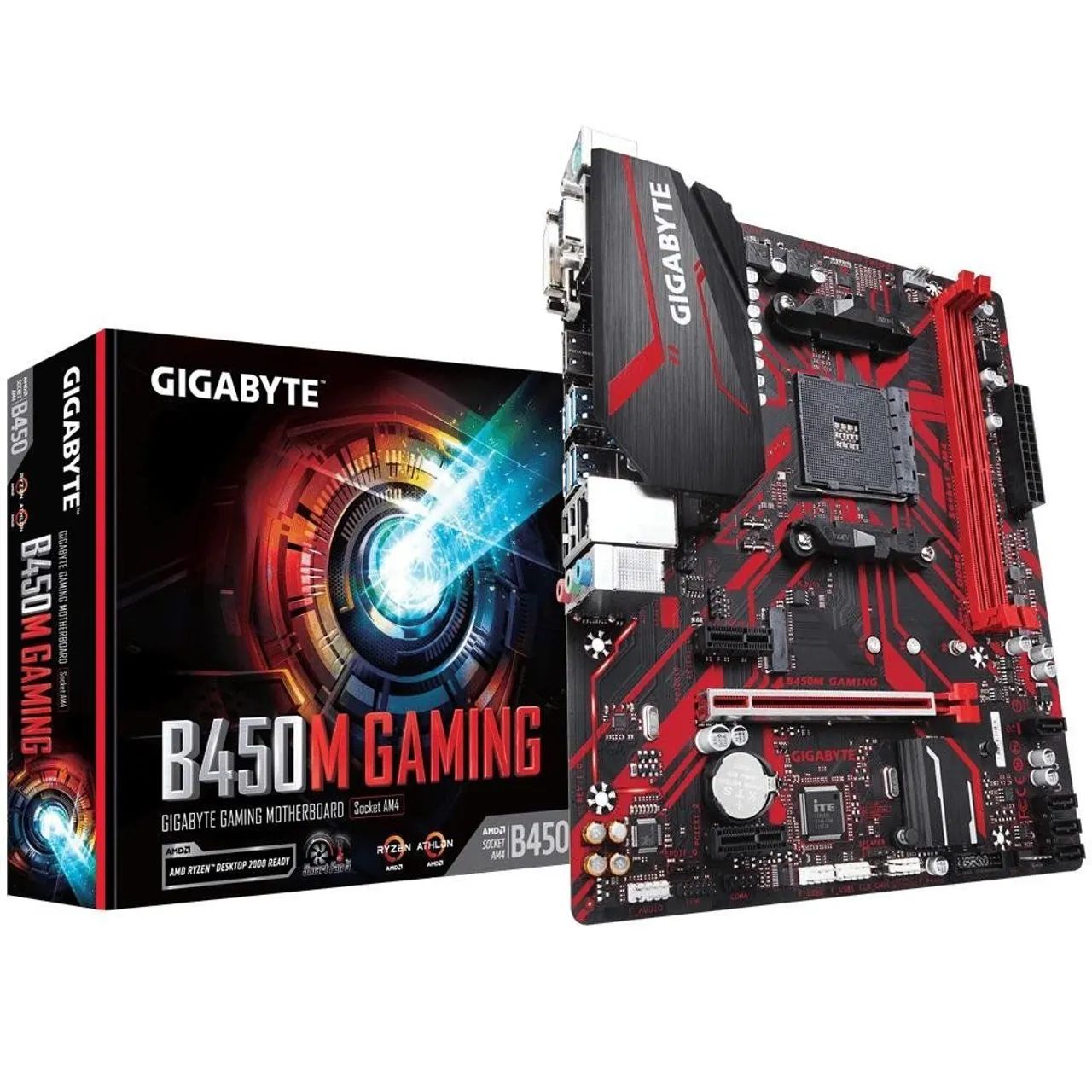 Placa-Mãe Gigabyte B450M Gaming nova lacrada 