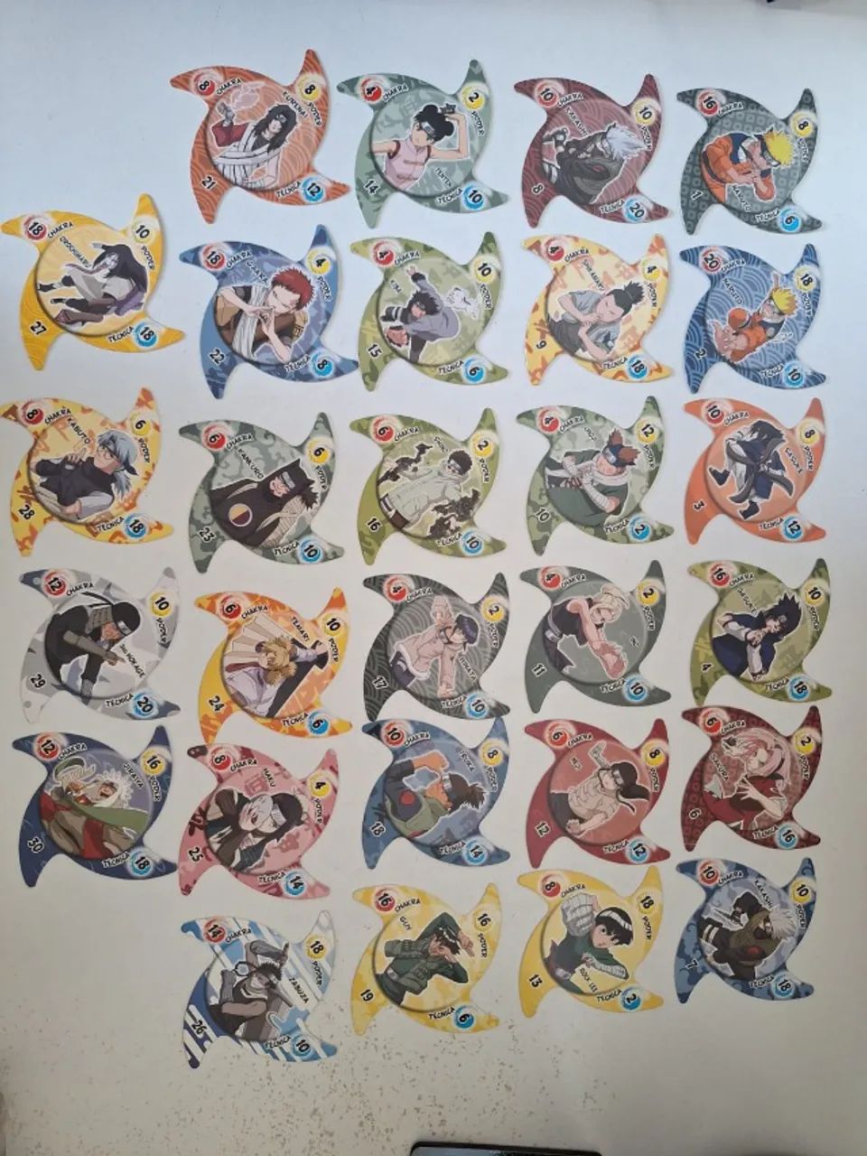 Coleção Tazos/ Cards Naruto Shuriken Elma Chips (FALTAM 2)