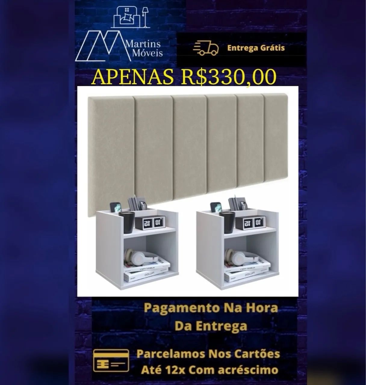 GRANDE PROMOÇÃO KIT 2 MESA DE CABECEIRA ENTREGA GRATIS ACEITA CARTÃO - Foto 5