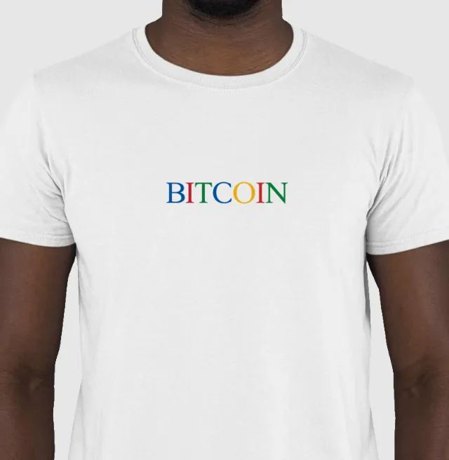 Camiseta Estampada BITCOIN estilo google - Camisetas Estampa Criptomoedas
