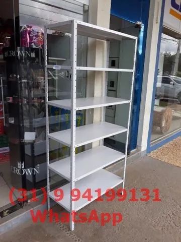 Estante Prateleira para Comércio e Lar Funda 40cm com Reforço Ômega - Entrega Grátis! Nova - Foto 3