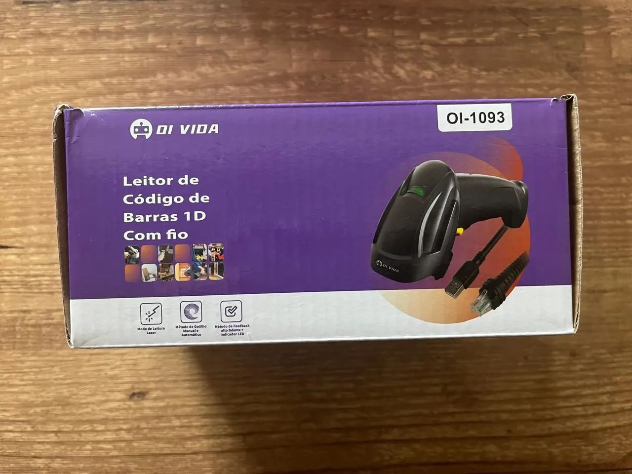 Leitor de Código de Barras 1D Sem Fio DI VIDA OI-1062 - Foto 2