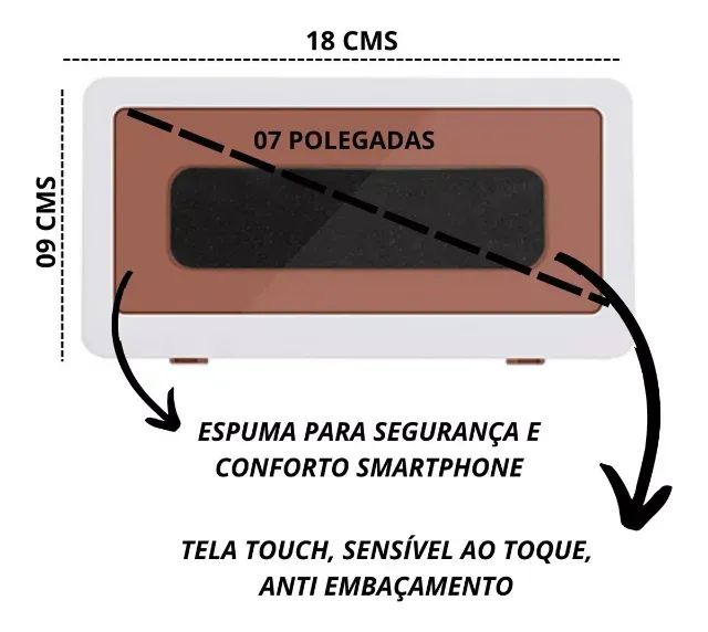 Suporte Celular Aprova Dagua Anti-embaçamento Box Smartphone - Foto 4