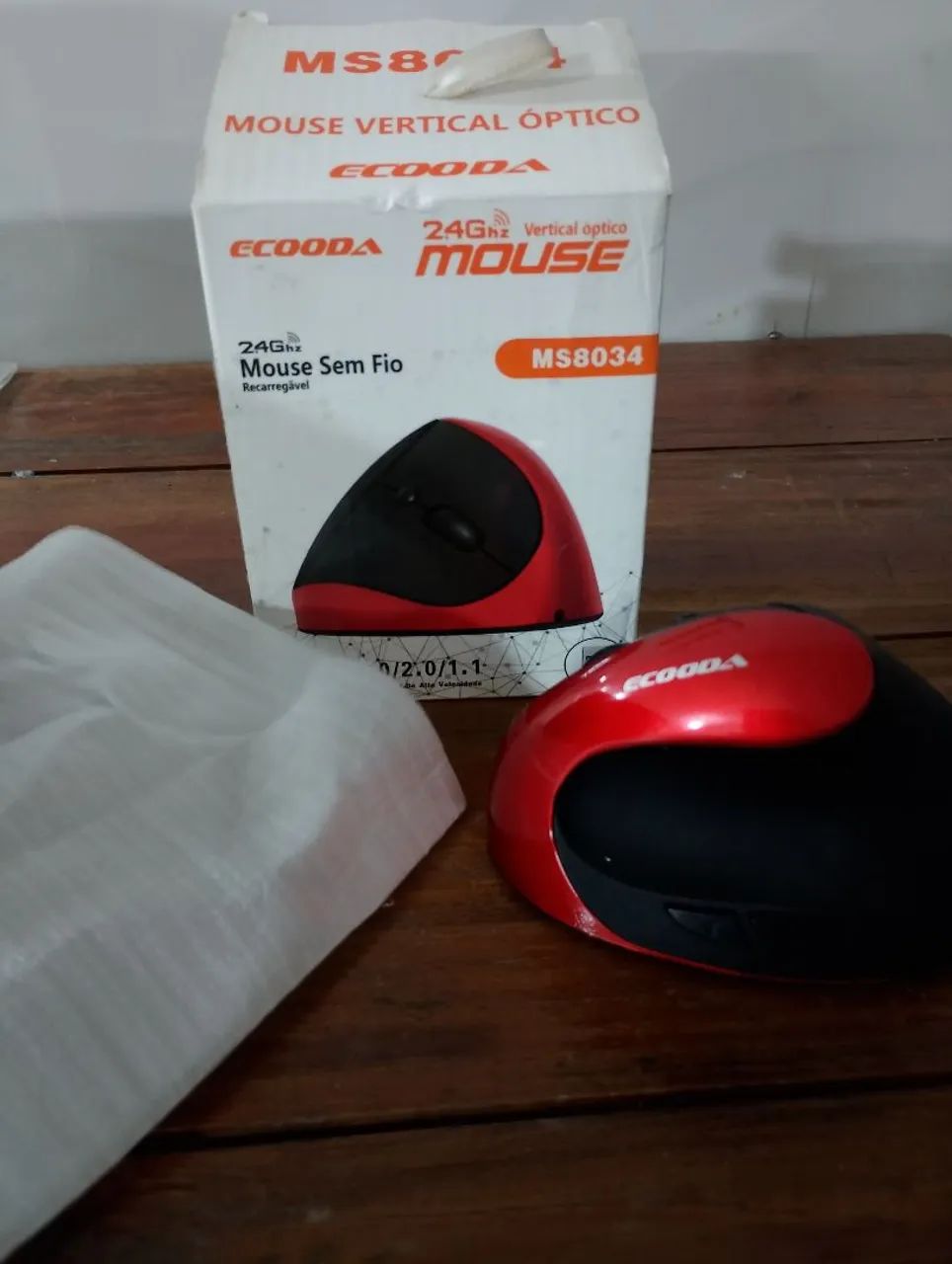 Mouse sem fio ergonômico 