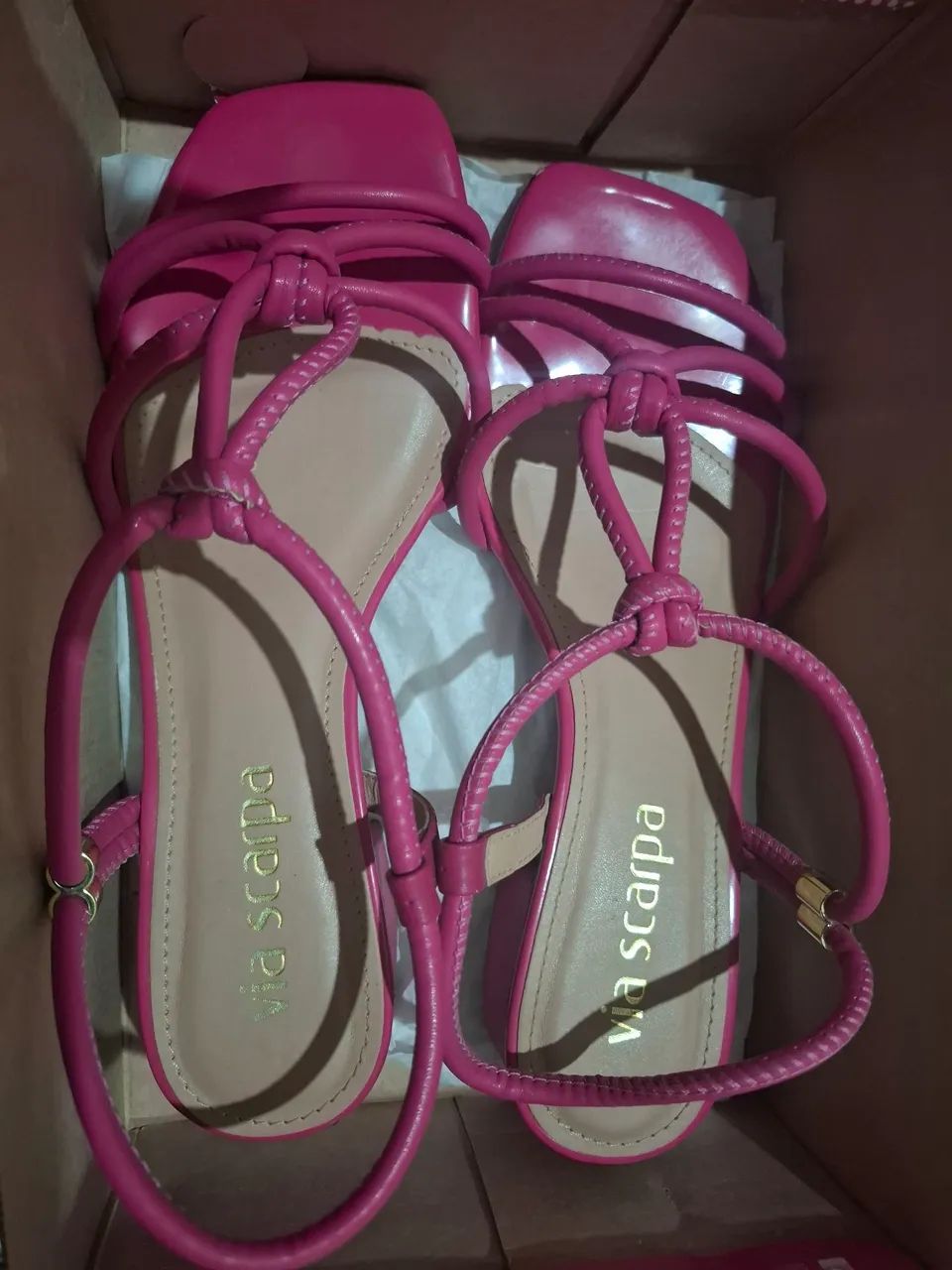 Sandália Feminina Rosa Via Scarpa
