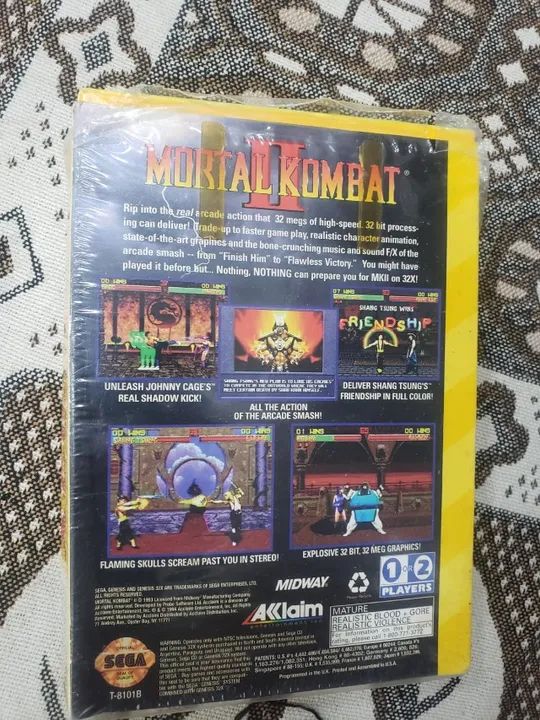 Cartucho Mortal Kombat 2 Sega 32x - original com caixa. - Foto 4