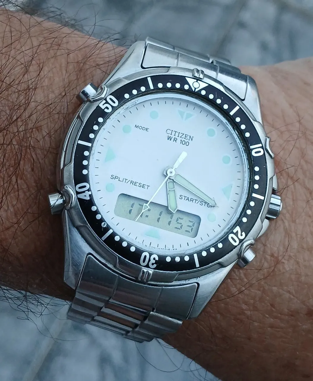 レトロ⭕昭和63年購入 ⭕ セジュール・クリング⭕CITIZEN Relógio antigo Citizen Combo Analógico Digital Cronógrafo japonês