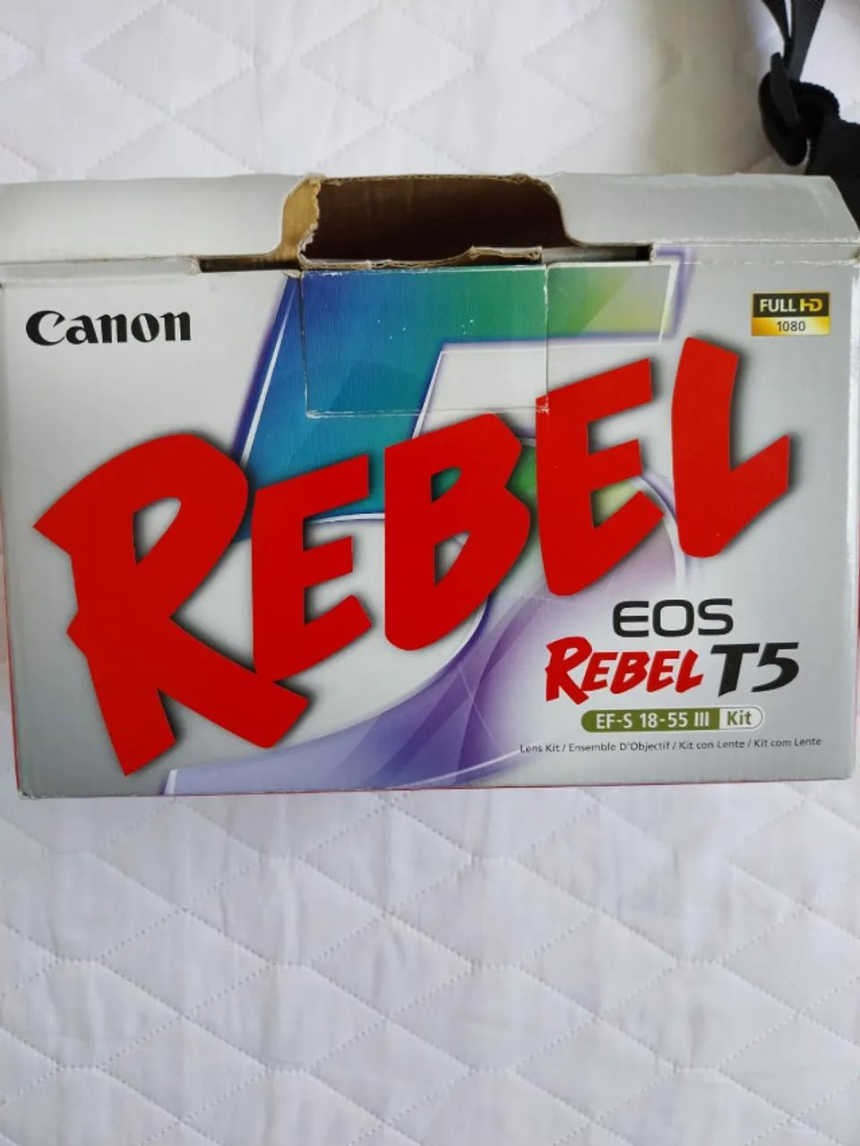 Câmera Canon Profissional Rebel T5 - Full HD 1080 - EF-S 18 -55 (lente)- Pouco uso