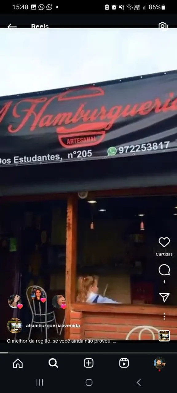 HAMBURGUERIA NO CENTRO DE CAIEIRAS