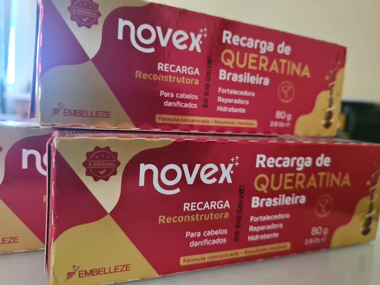 Novex Recarga de Queratina Brasileira 80g - Reconstrutora