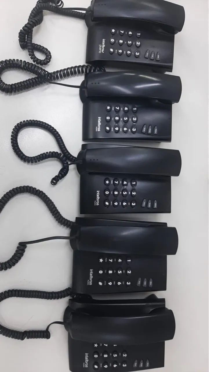Kit com 5 Telefones Intelbras Pleno