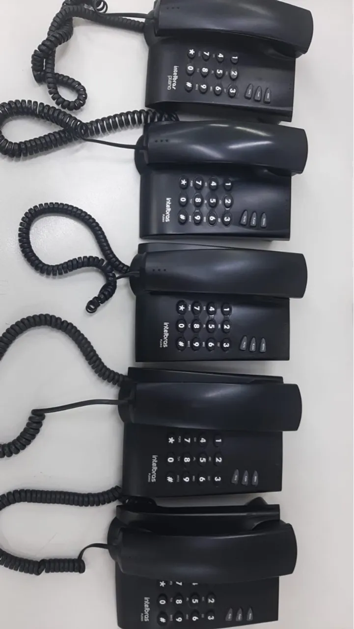 Kit com 5 Telefones Intelbras Pleno